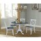 International Concepts Round 36 in Rd Extension Dining Table, 4 X-back Chairs, White/Heather Gray, 36 W, 48 L, 29.3 in H K05-36RXT-C613-4 - alternate 3